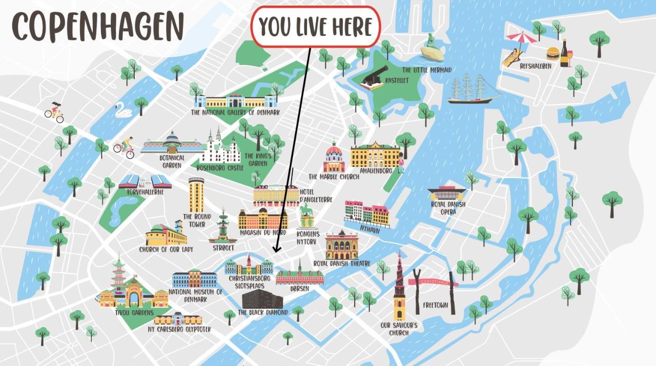 Lavish 4Br Apartment In The Heart Of Cph By The Canals โคเปนเฮเกน ภายนอก รูปภาพ